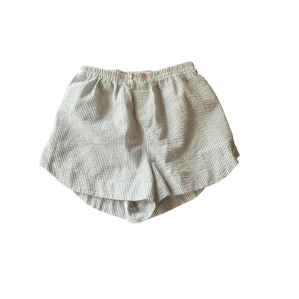Intimately Free People Shorts Blue White Seersucker Striped Lounge Sleepwear